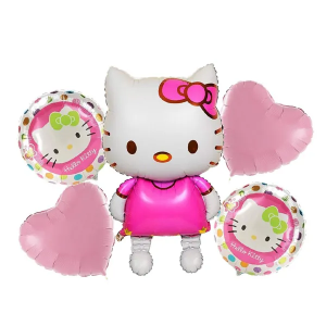 5 Pcs Kitty Foil Balloon Pack