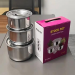 3 Pcs Stainless Steel Shock Pot