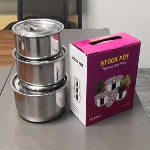 3 Pcs Stainless Steel Shock Pot