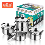Allnice 10 Pcs Stainless Steel Cookware Set