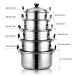 Allnice 10 Pcs Stainless Steel Cookware Set