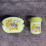 Cartoon Printed Lunch Box With Bottle