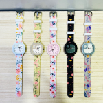 Titan Floral Pattern Strap Watch