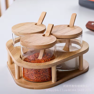 3 Pcs Glass Seasoning Jar Set