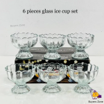 6 Pcs Ice Cream & Dessert Glass Cup Set