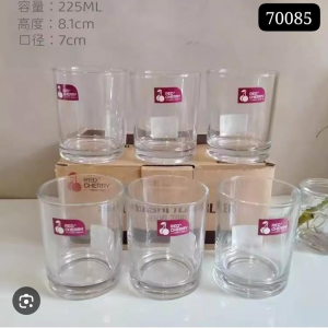 Red Cherry 6 Pcs Whiskey Glass Set - 225ml - 70085