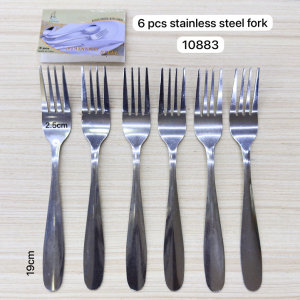 6 Pcs Stainless Steel Fork Spoon - 10883