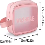 Clear Cosmetic Travel Wash Bag -Medium (Pink)