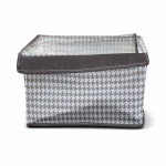 Foldable Fabric Storage Box With Transparent Lid