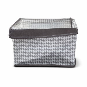 Foldable Fabric Storage Box With Transparent Lid