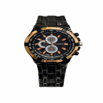 CURREN Ladies Chronograph Watch – Black & Rose Gold