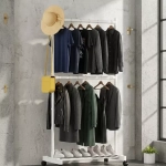 2 Tier Cloth Rack With Wheels