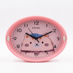 Excel Childrens Pink Cat Wall Clock - 645-13
