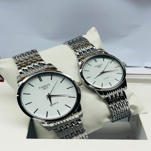 Tissot Silver White Dial 1853 Couple Watch