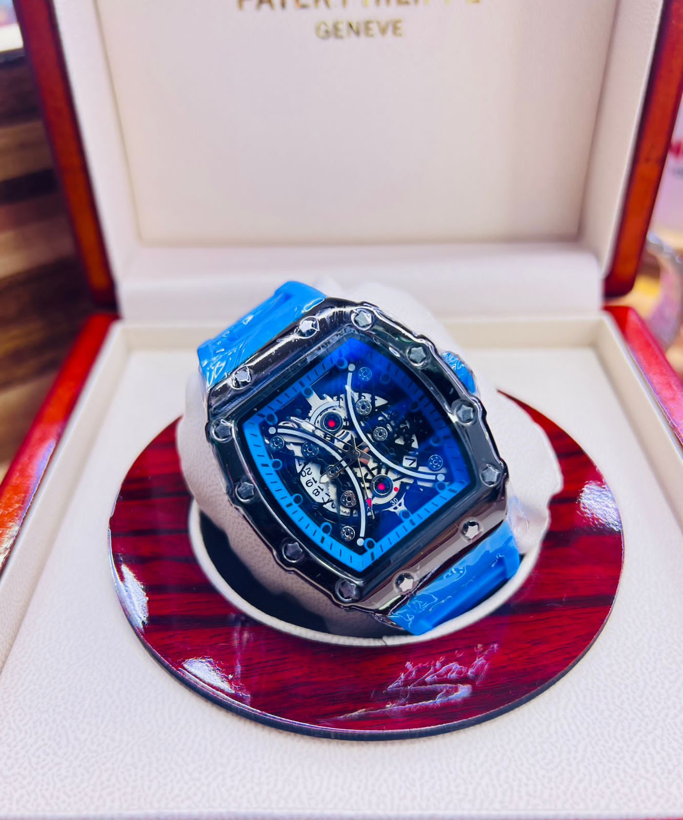 Richard Mille Style Square Watch Blue AYP.LK Online Shopping