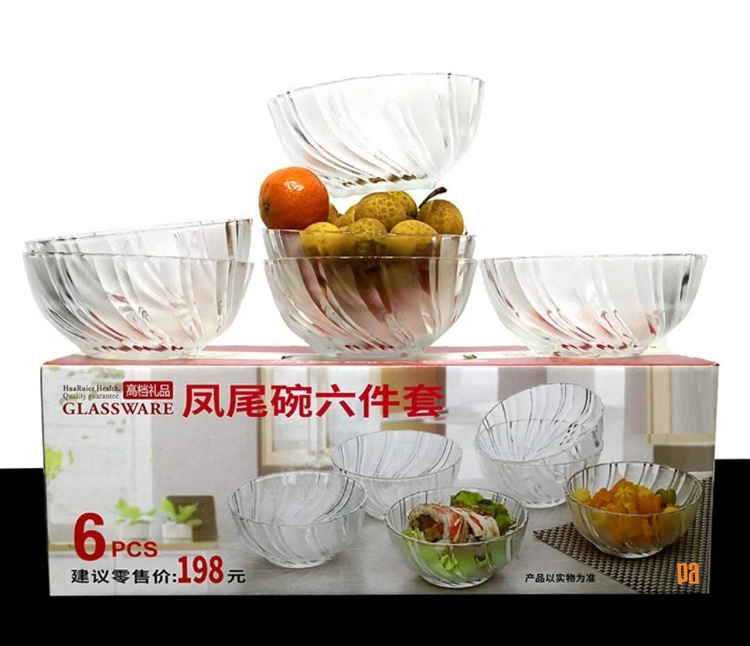 6 Pcs Salad Glass Bowl Set – (2551)